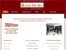 Tablet Screenshot of handsonspaasheville.com